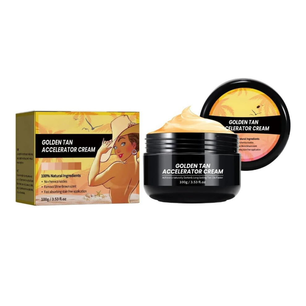 Intensive Tanning Gel for Sunbeds and Outdoor Use, Fast Absorbing Self Tanning Lotion for Natural Long Lasting Bronzed Glow