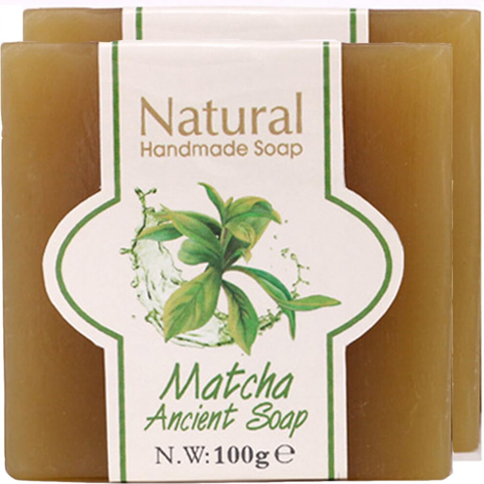 Natural Matcha Soap Bar  Handmade Vegan Cleanser for Face and Body, Moisturizing Sensitive Care