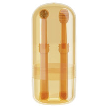 Pet Toothbrush Set with Ergonomic Silicone Handle, Soft Bristle Dog Toothbrush for Cats, 2PCS with Case