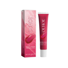 Rose Red Tinted Lip Balm with Deep Hydration and Smooth Nonsticky Finish for Dry Lips