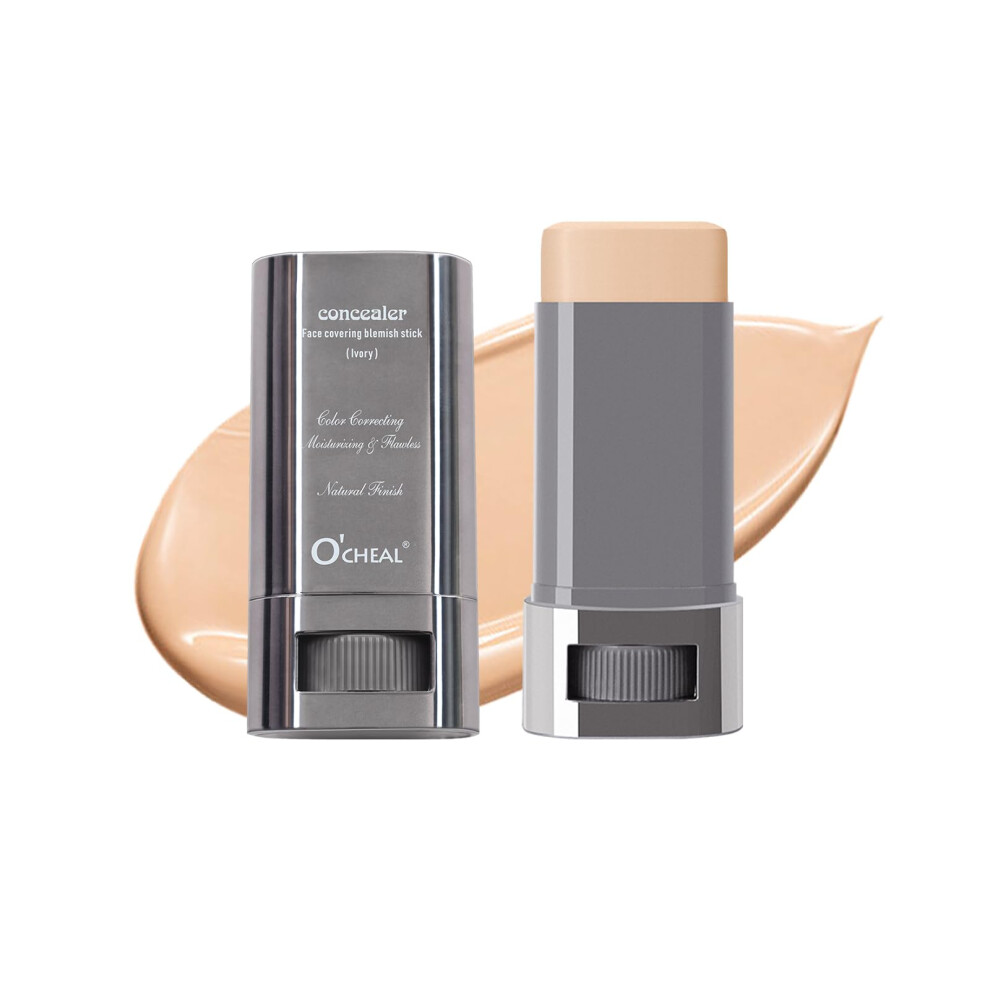 Hydrating Concealer Stick Full Coverage, Long Lasting Wear for All Skin Types, Ivory 1.06oz