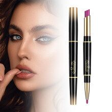2 in 1 Lip Liner and Lipstick Dual Ended Matte Long Lasting Waterproof Lip Color #10 1PCS