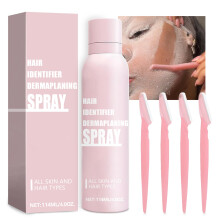 Hair Identifier Spray for Face Shaving with Clear Hair Visibility and Four Razors for Women