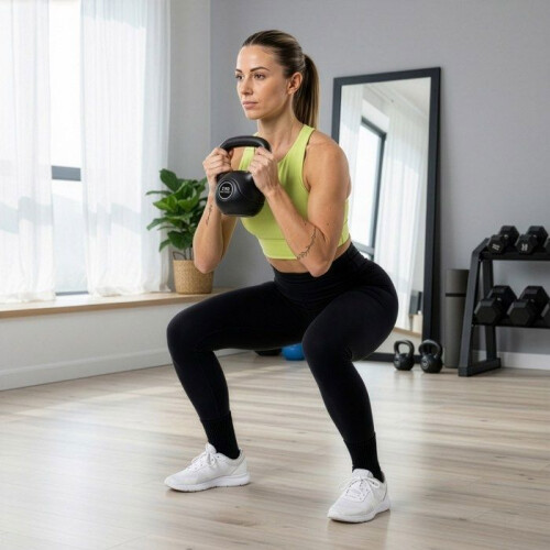 Kettlebell - SPRINGOS - 2 kg - Poignée ergonomique - ABS - Idéale débutants/femmes 2