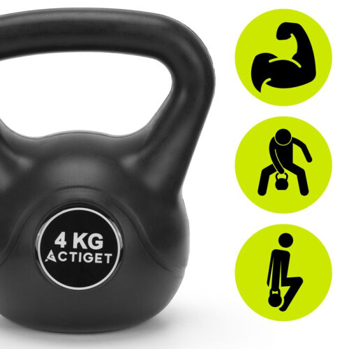 Kettlebell - SPRINGOS - 4 kg - ABS - Mango cómodo - Ideal para principiantes 1
