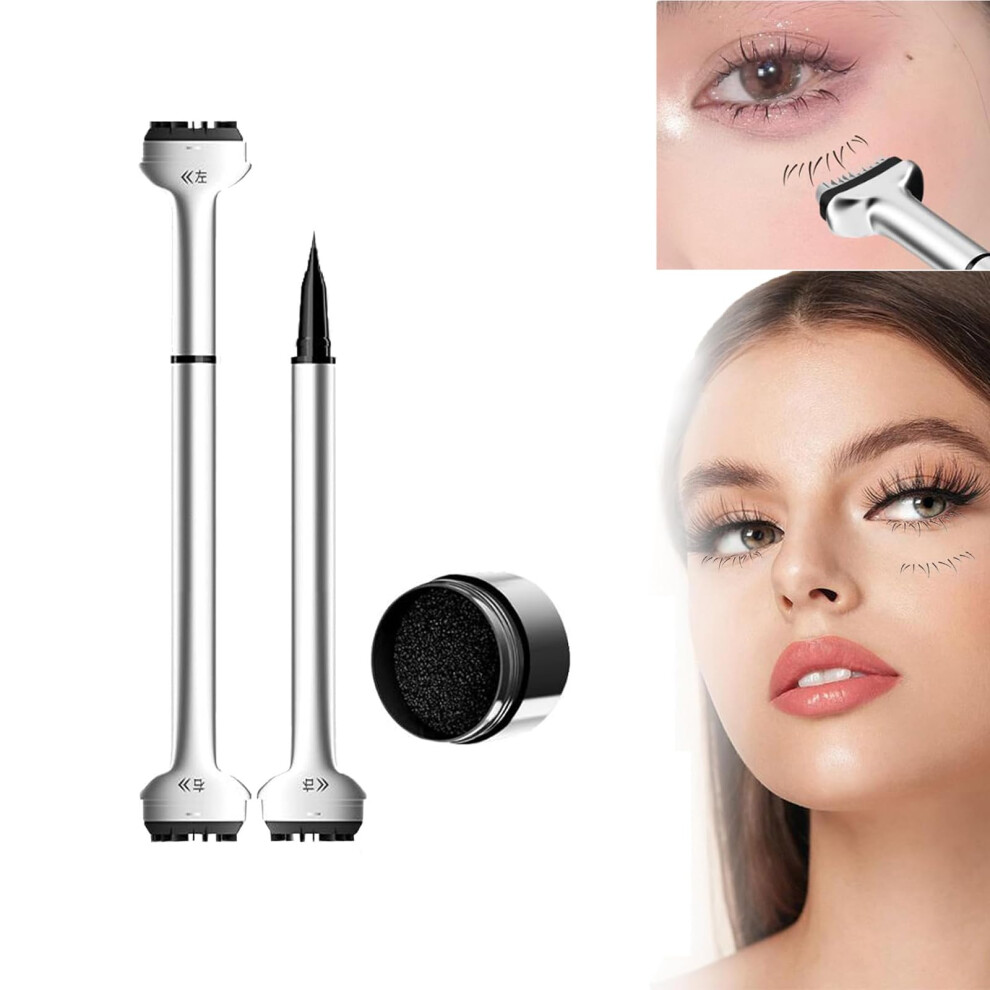 Lower Lash Stamp Waterproof Eyeliner 2 in 1 Reusable Silicone Tool for Quick Natural Lash Definition