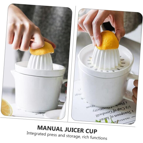 Manual Citrus Juicer Cup Ceramic Handheld Lemon Orange Squeezer Fast Extraction for Home Kitchen 2
