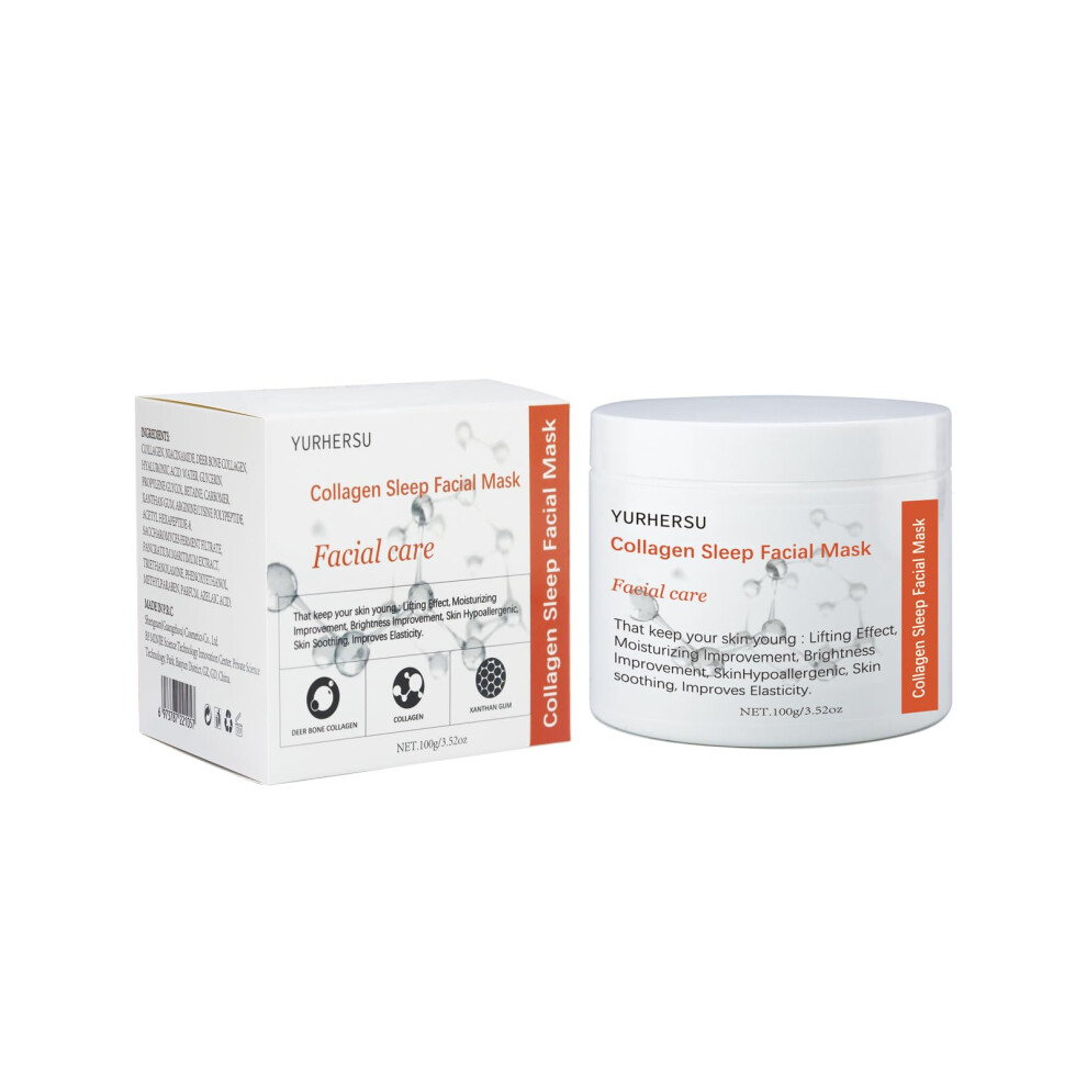 Collagen Sleeping Mask Deep Hydration and Pore Minimizing Overnight Gel with Aloe Vera