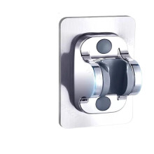 Shower Head Holder Universal No Drill Bracket Wall Mounted Chrome Finish Adjustable For Bathroom Accessories