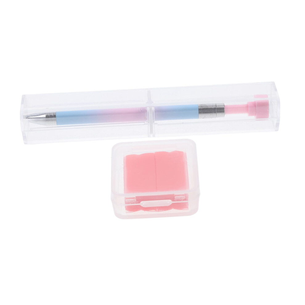 Blue/Red Nail Rhinestone Picker Pen Wax Pencil For Precise Gem Placement Manicure Tool Gradient And