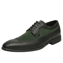 Men's Formal Oxford Dress Shoes Black PU Leather Pointed Toe NonSlip Sole UK 11