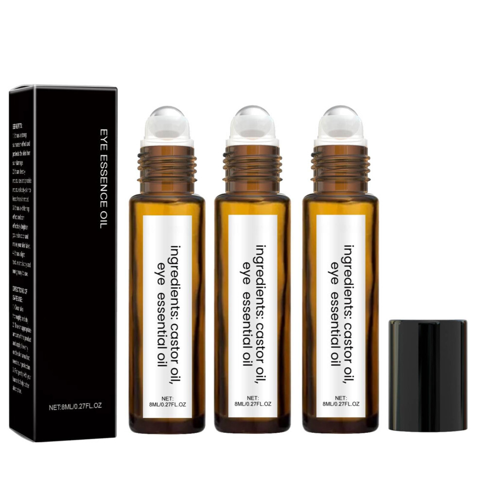 Dark Eye Serum Roller Set With Castor Oil And Frankincense For Circles And Puffiness Cooling Care