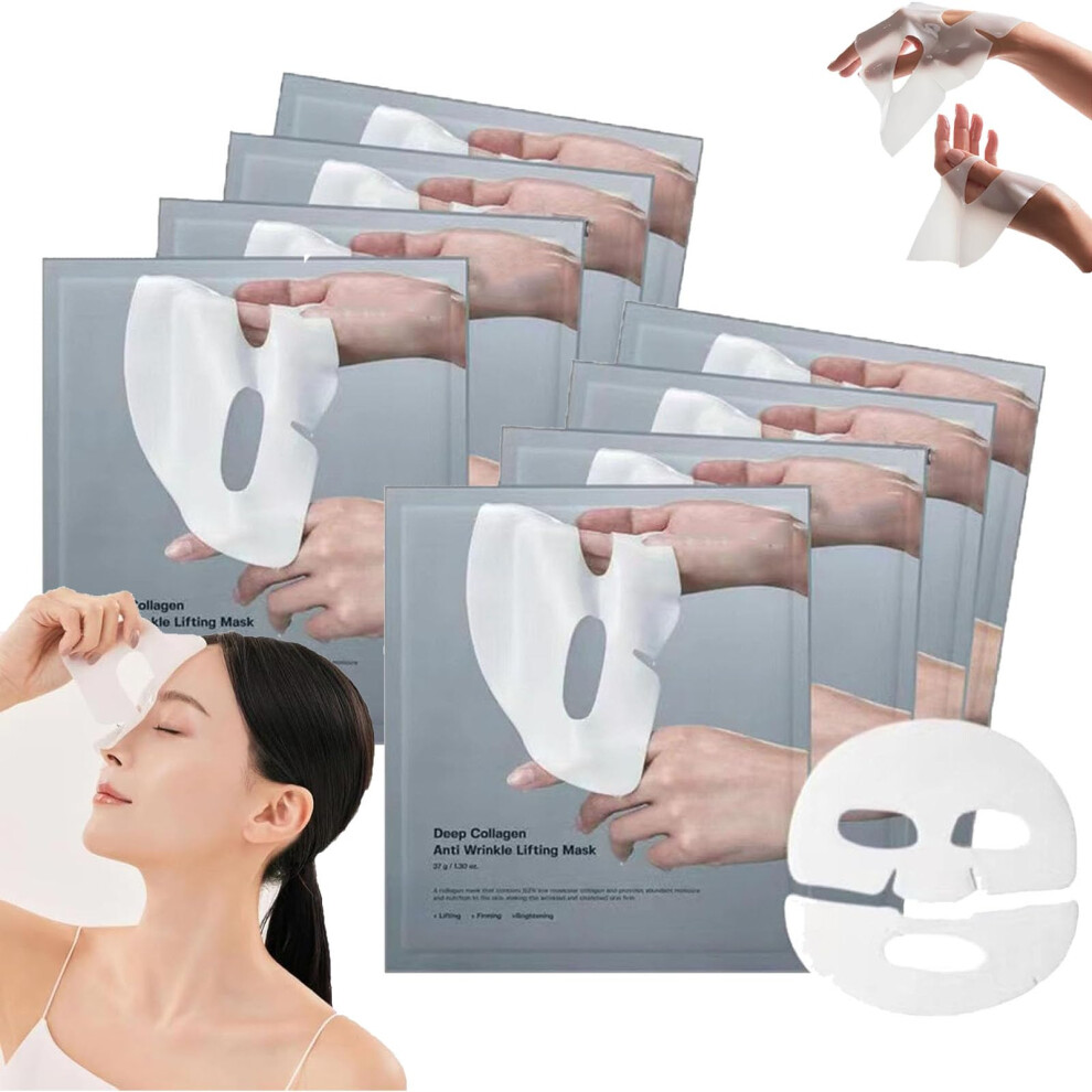 Collagen Face Mask 8PCS with Deep Hydration and Firming Effect for AntiAging Skincare