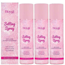Glitter Setting Spray - Long-Lasting Makeup Fixer with Mica & Hyaluronic Acid, Refreshing Mist for Oil Control