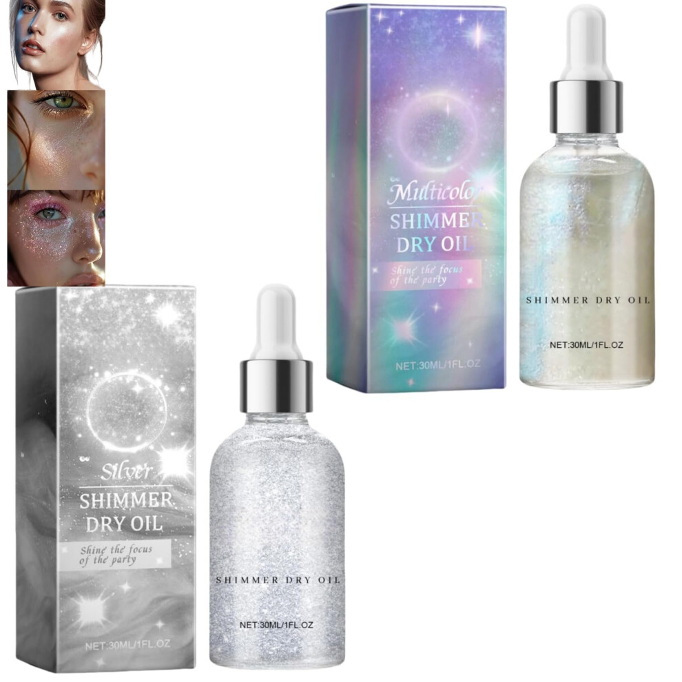 Waterproof Glitter Body Oil with LongLasting Holographic Glow for Festival Face and Body