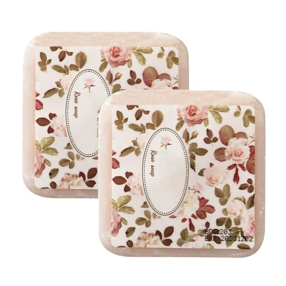 Rose Essential Oil Soap Moisturizing Handmade Bath Bar with Gentle Exfoliation and Rose Scent