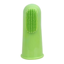 Dog Toothbrush 2Piece Soft Toothbrushes For Dogs And Cats Oral Cleaning Massage Pet Grooming Set Green