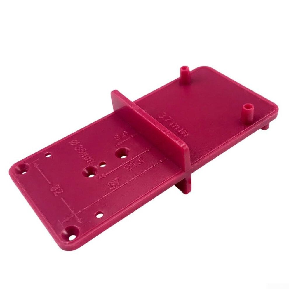 Hinge Hole Drilling Tool For 35Mm And 40Mm Hinges, Cabinetry Installation, Red 9174973667964
