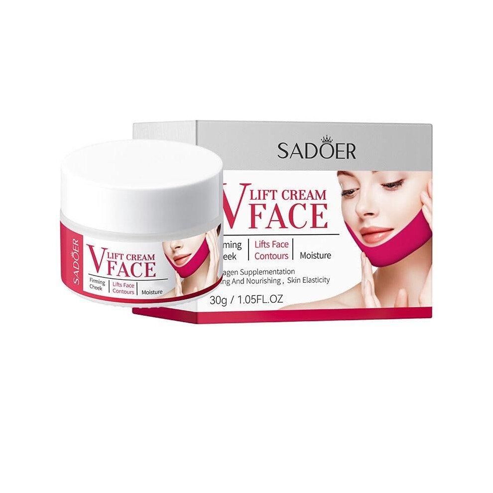 Cream V Line Face Lift With Neck Firming, Double Chin Reduction, Deep Hydration, 30G