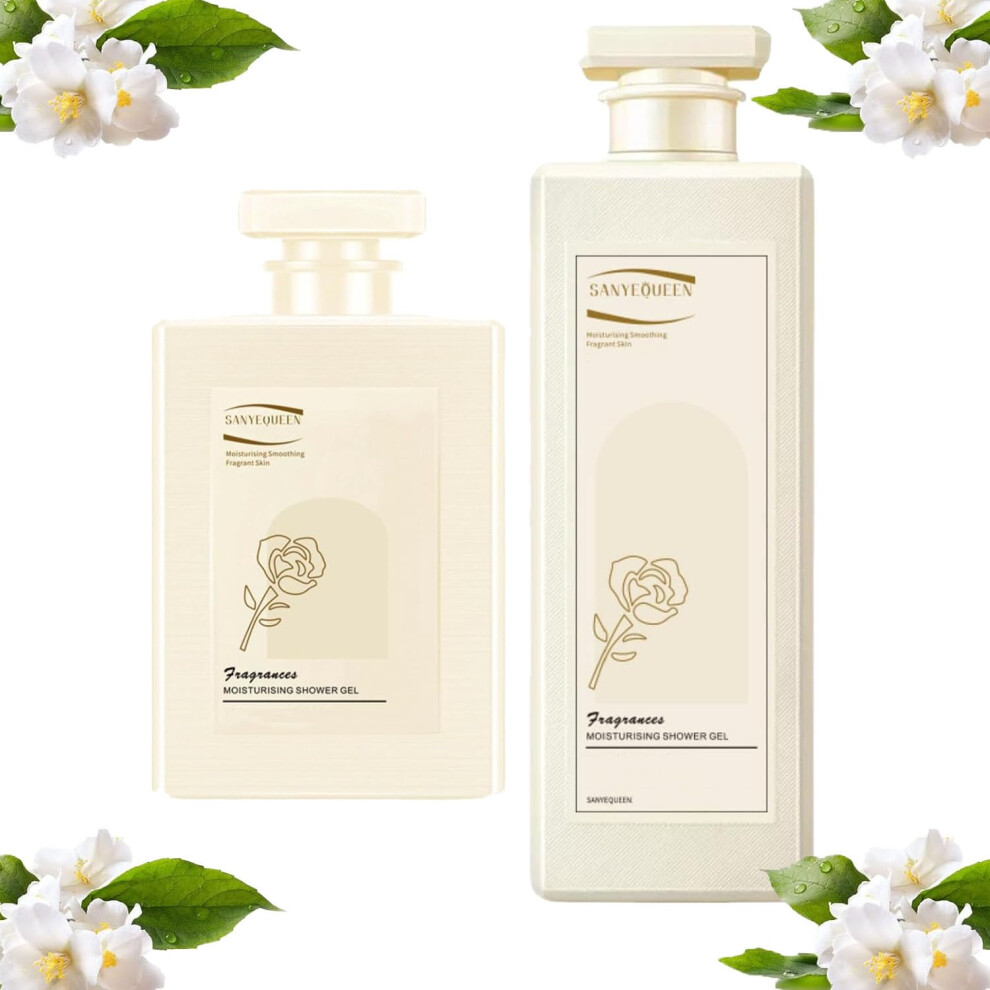 GRLEP Moisturizing Body Wash for Women with Deep Hydration and Lasting Fragrance 800ml+300ml