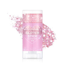Longlasting Holographic Body Glitter Stick for Face Body Lips Festival Makeup in Pink 04
