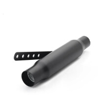 Motorcycle Exhaust Muffler Retro Vintage Style for CG125 SR400 CB500 Noise Reduction Chrome (2)