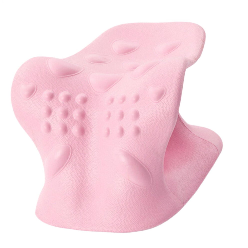 Pink Cervical Traction Device Spine Massager Stretcher Cervical Alignment Pillow Orthopedic Support For Neck And Shoulder