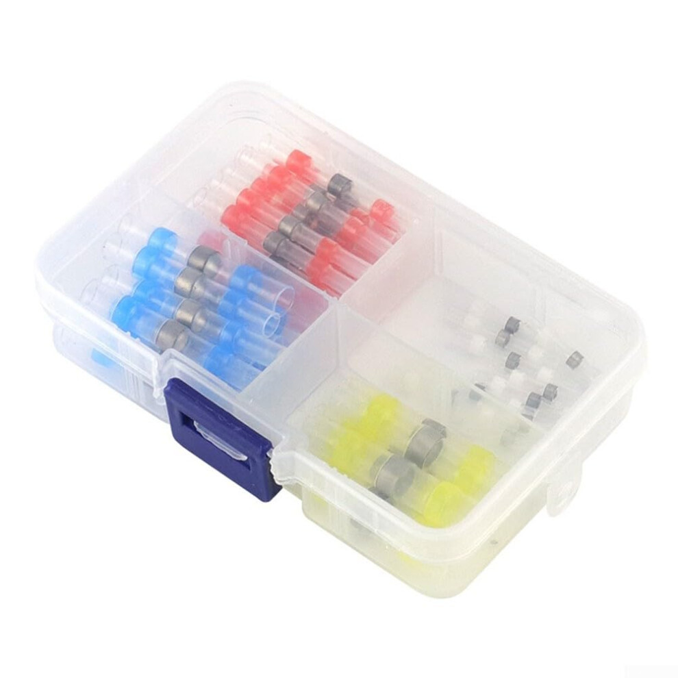 50Pc Waterproof Heat Shrink Wire Connectors With Secure Solder Crimp For Automotive Marine Use 9164114363022