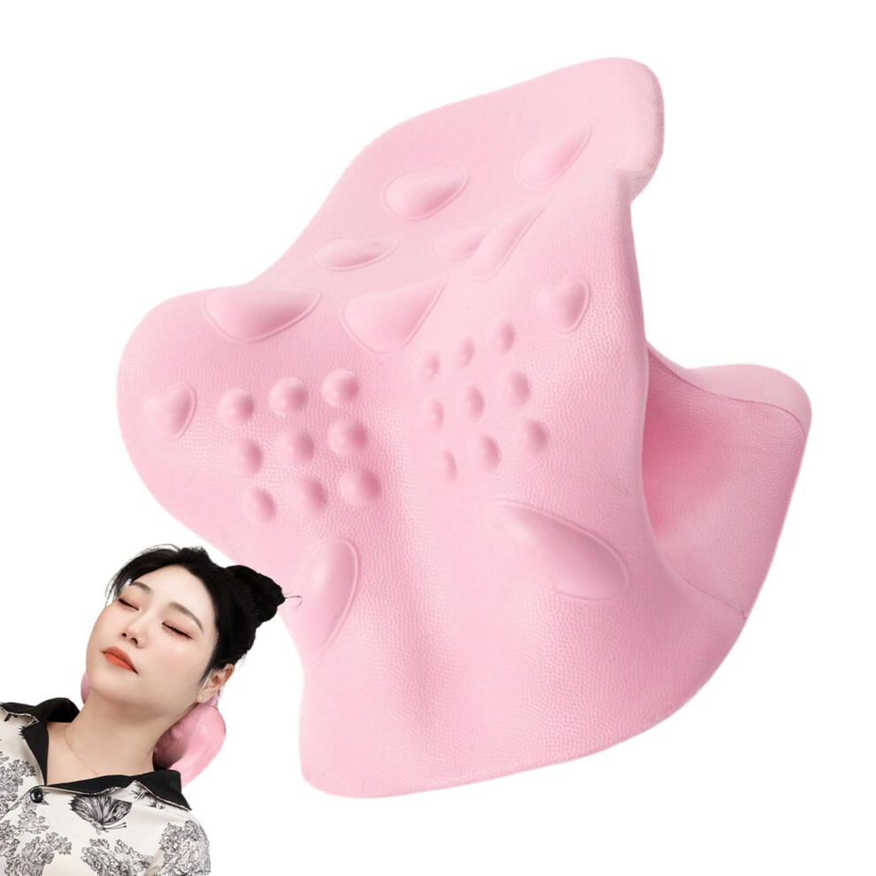 Cervical Spine Stretcher Pink | Massager Stretcher For Cervical Spine | Pillow For Office Workers, Students