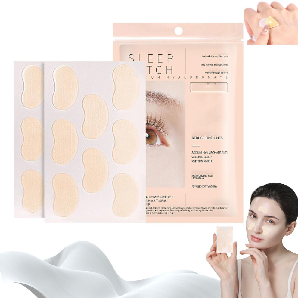 Hyaluronic Acid Sleep Patches for Anti Wrinkle Overnight Care, Hydrating Eye and Forehead Treatment