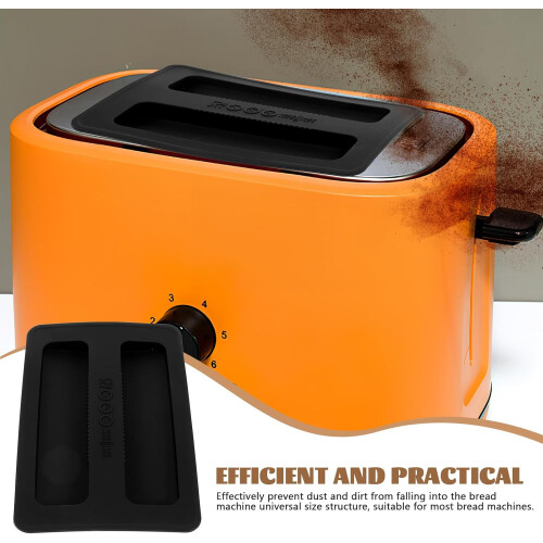 2 Slice Bread Toaster Dust Cover Silicone Upper Cover For Bread Maker Bread Machine Black 1