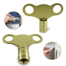 Solid Brass Universal Radiator Bleed Key- 2 Pack, 5mm Radiator Key for Venting and Bleeding Radiators- Easy to Use, Heavy Duty Radiator Plumbing Blee