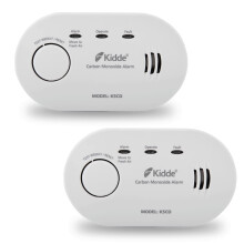 Twin Pack Kidde 5CO Battery Powered Carbon Monoxide Alarm and