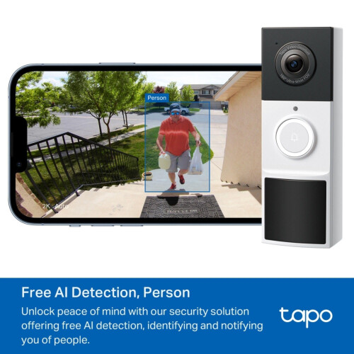 Tapo D210 Doorbell Camera Wireless 2K 3MP Ultra-Cl 2