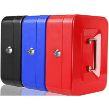ACCURATE Money Box Tin Steel Cash Safe Box Petty C