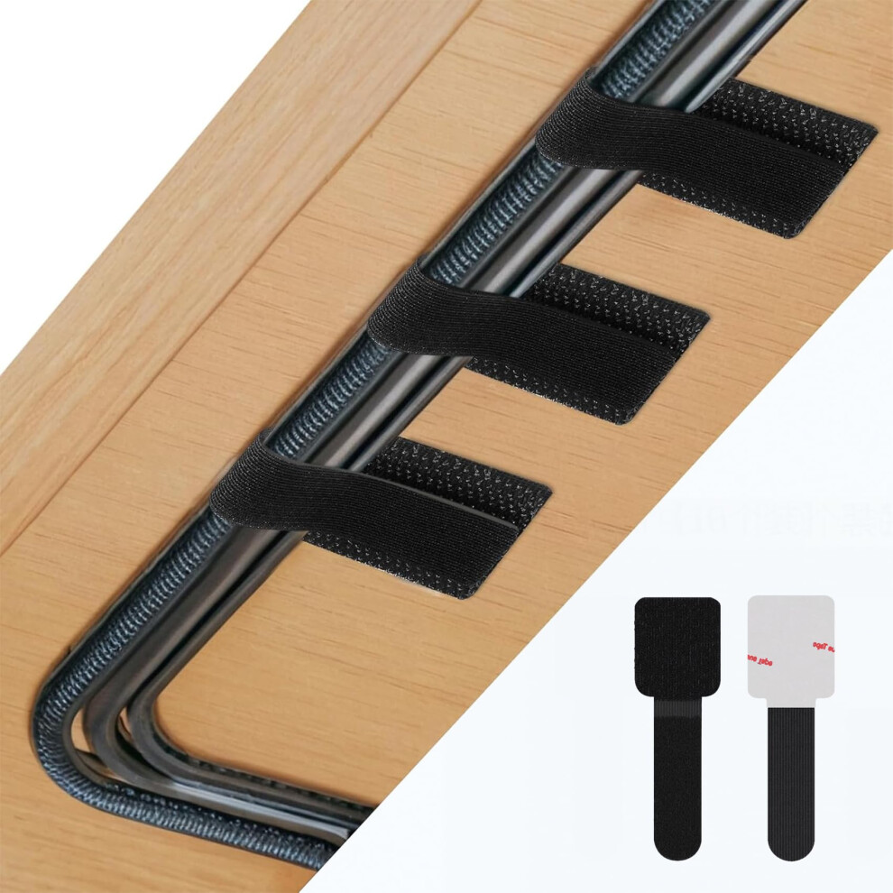 Abnii 50 Pcs Under Desk Cable Management, Self Adhesive Cable Tidy Clips Straps, Sticky-Back Hook And Loop Cable Ties Cord Organizer, Wire Organizer 91956613