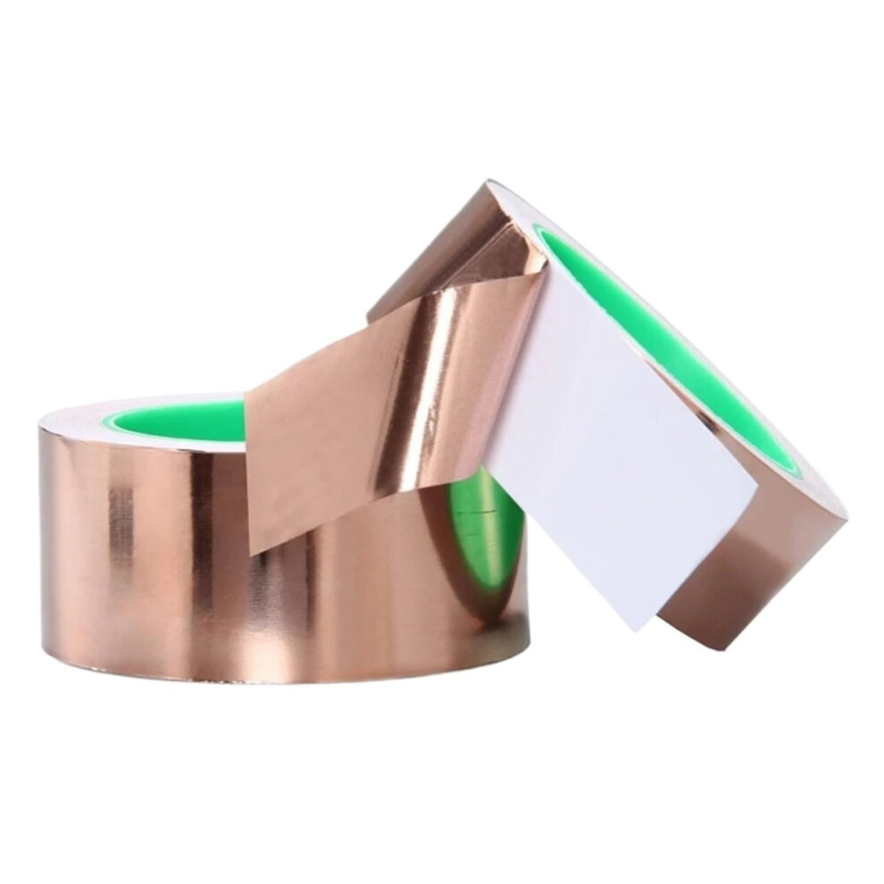 Copper Foil Tape Double Sided Conductive Adhesive For Emi Shielding And Electrical Repairs 10M 9365369550292