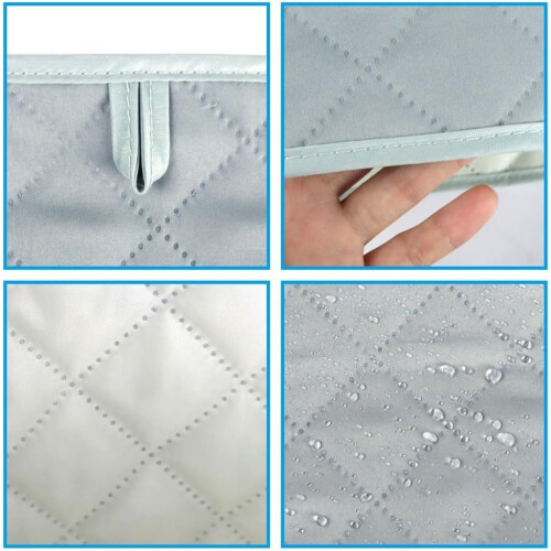 Dustproof Quilted Toaster Cover for 24 Slice Toasters, Durable Easy Clean Gray Protector 2