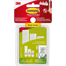 Command Picture Hanging Strips, Value Pack - 8 Sets L, 6 Sets M + 4 Sets S of Adhesive Strips - for Hanging Damage Free Framed Photos and Artwork, Wh
