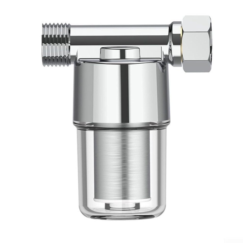 Transparent 3Stage Backwash Water Filter For Shower And Washing Machine With Pure Copper Stainless Steel Mesh Housing 9044945545661