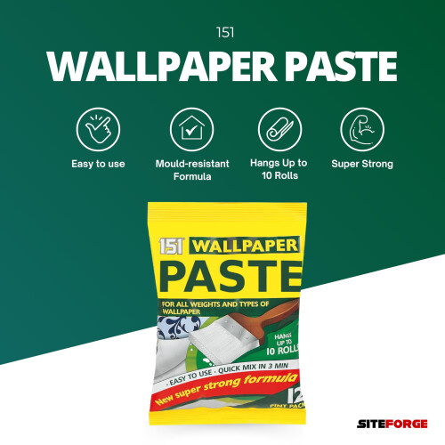 Wallpaper Paste & Brush, Strong Adhesive for Easy 2