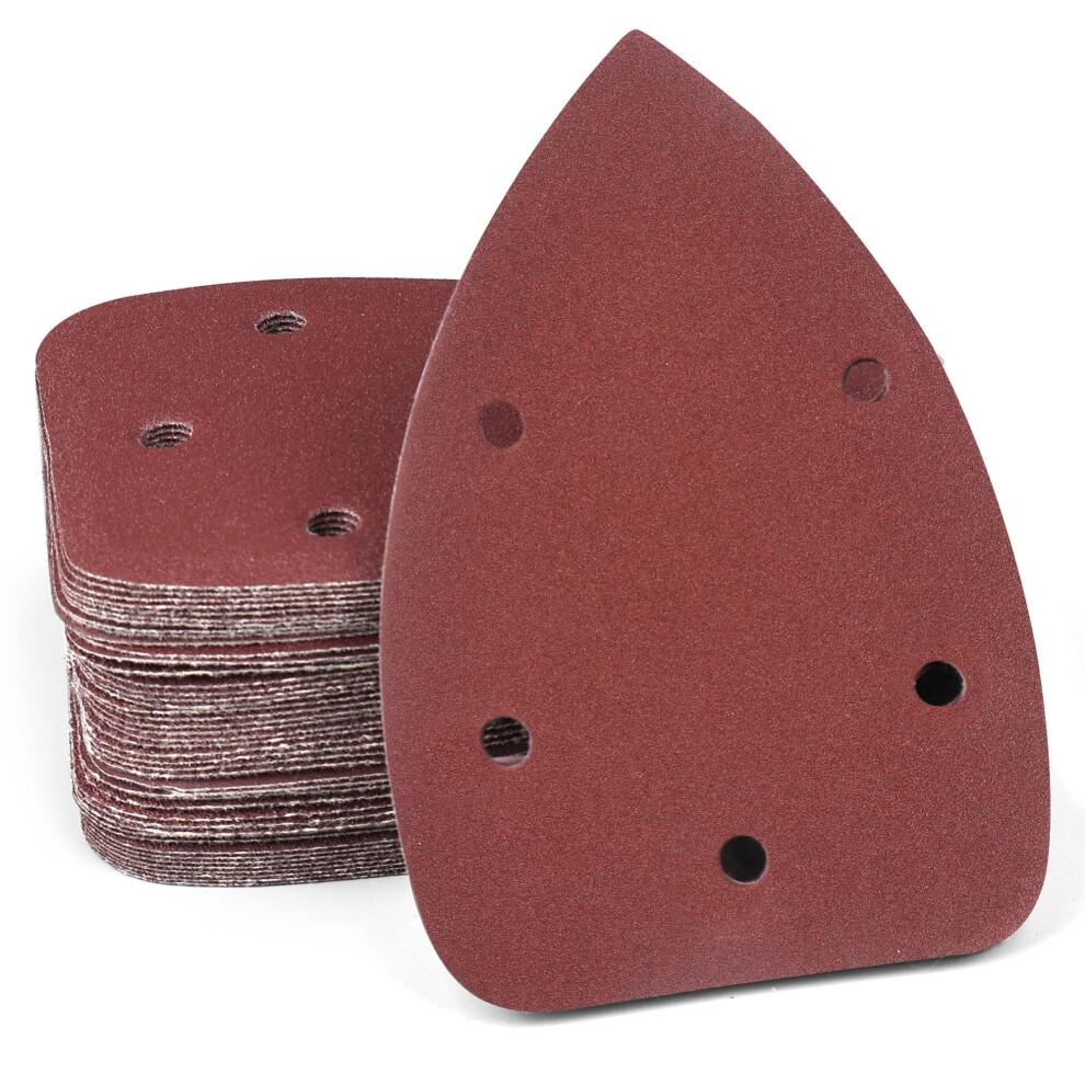 60Pcs Sanding Pads, Mouse Sander Pads P60/P80/P100/P120/P180/P240 Grits,Multi Tool Sanding Pads,5 Holes Sandpaper For Wood, Metal, Plastic 48454780