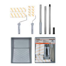 ROLLINGDOG Paint Roller Set - 9 inch Painting Roller Set, Paint Rollers and Trays Sets, Roller Sets for Painting, Paint Roller Set with Extension Pol