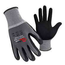 QEARSAFETY 3 Pairs General Purpose Microfoam Breathable Nitrile Rubber Palm Coated Work Gloves, Knitted Elastic Liner, Abrasion, Grip, Dexterity, For