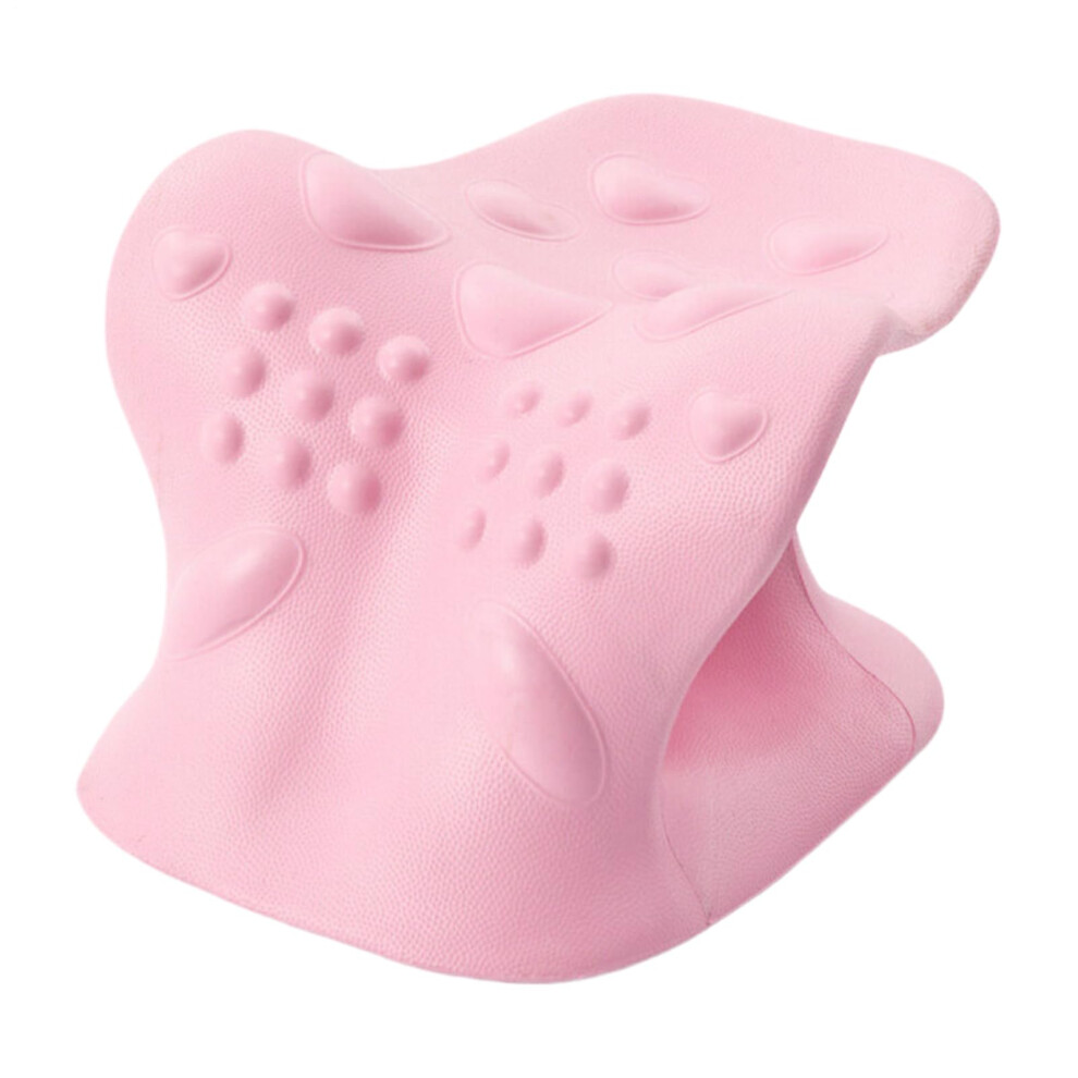 Pink Cervical Spine Stretcher Pillow For Neck And Shoulder Relief Massager Relaxer For Employees Sedentary And Students