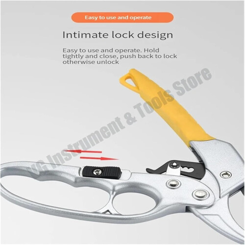TitaniumCoated SK5 Pruning Shears with Sharp Blade Ergonomic Grip Safety Lock Yellow 1