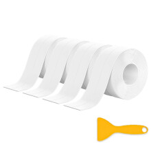 4 Rolls Bath Sealant Strip Self Adhesive, Bathroom Sealant Tape, Bathroom Sealant Strip White, Bath Sealant Tape Waterproof Bathroom Tape, Caulk Tape