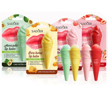 Organic Lip Balm Set for Dry Cracked Lips with Deep Hydration, Tinted Lip Glow, 4 Flavors