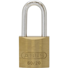 ABUS Padlock brass 60/50HB50 - high shackle - for doors, gates, cabinets, bags, suitcases and much more. - Brass lock body - hardened steel shackle -