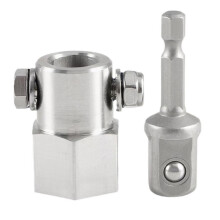 Trailer Jack Handle Replacement, Steel Construction, Universal Compatibility Trailer Jacks, Drill Bit And Socket Adapters